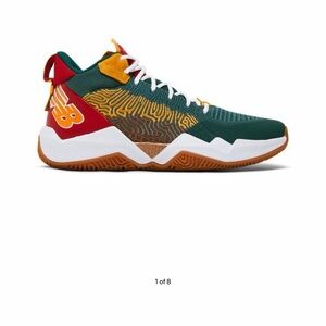 New Balance Green and Red Athletic Sneakers